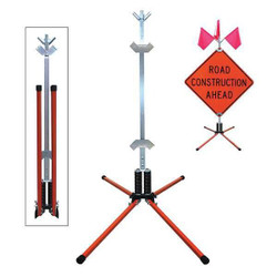 Dicke Sign Stand,Steel,84 in Maximum Mast H STF18-RGB