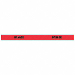 Sim Supply Barricade Tape, Red, 180 ft L, 2 in  BLACK ON RED TAPE