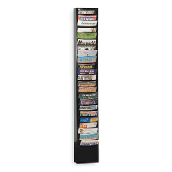 Durham Mfg Literature Rack,65 1/2" H,Black 401-08
