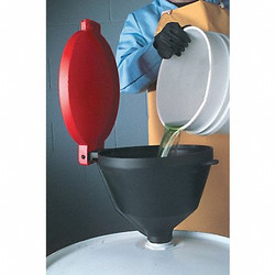 Ultratech Drum Funnel with Lid,Black,PE,NPT 651