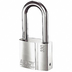 Abloy Keyed Padlock,1 in,Rectangle,Silver  PL330/100B-KD