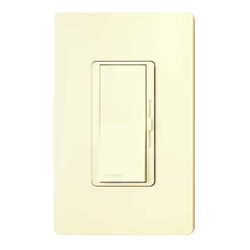 Lutron Lighting Dimmer,Decora Rocker,Almond DVCL-253P-AL