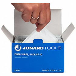 Jonard Tools Fiber Wipes,Optical Fiber Cleaning,PK50  FW-50