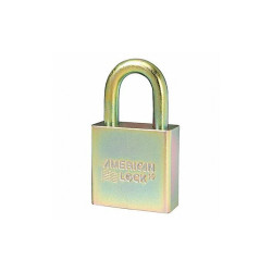 American Lock Keyed Padlock, 3/4 in,Gold,PK10 A5200GLNKAS10