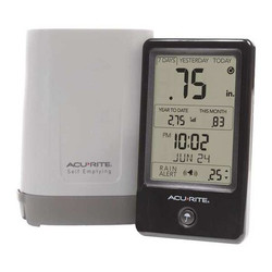 Acurite Rain Gauge,0 to 99.9" Range,LCD Display 02446M