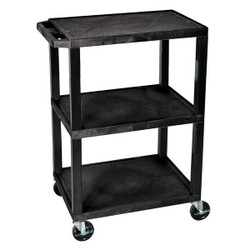 Manufacturer Varies Utility Cart,300 lb. Cap.,Resin,3 Shlvs WT34S