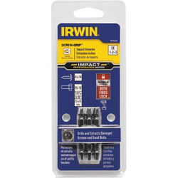 Irwin Screw Extractor Set,3pc,HSS,Clamshell 1876224