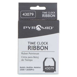 Pyramid Time Clock Ribbon,Black; Red Ink Color 43079