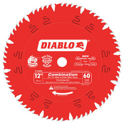 Diablo Circular Saw Blade,12 in Blade,60 Teeth  D1260X