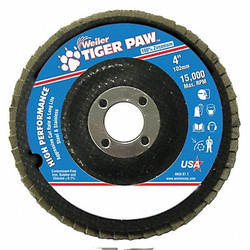 Weiler Fiber Disc,4 in Dia,5/8in Arbor,60 Grit 98823