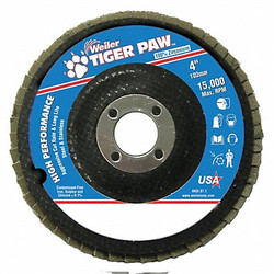 Weiler Fiber Disc,4 in Dia,5/8in Arbor,60 Grit 98825