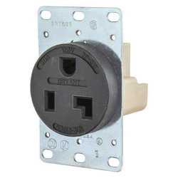 Sim Supply Receptacle,Black,30A,2.0 HP,3 Wires  9530FR