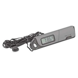 Bell In/Out Thermometer/Clock,Slimline,Silver  28001-8