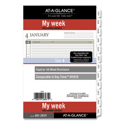 AT-A-GLANCE® REFILL,MED,2PAGE/WEEK 481285Y