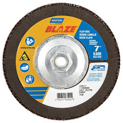 Norton Abrasives Fiber Disc,7 in Dia,5/8in Arbor,80 Grit 66261183501