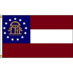 Nylglo Georgia Flag,4x6 Ft,Nylon 141163