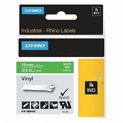 Dymo Label Tape Cartridge,Vinyl,18 ft.L,3/4"W 1805420