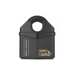 Abus Keyed Padlock, 13/16 in,Square,Black 37/80 KD