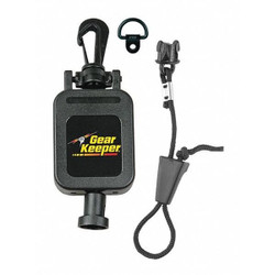 Gear Keeper Mic Retractor,28in. L,Black,Plastic,Snap RT4-4112