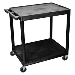 Manufacturer Varies Utility Cart,300 lb. Cap.,PE,2 Shelves HE38-B