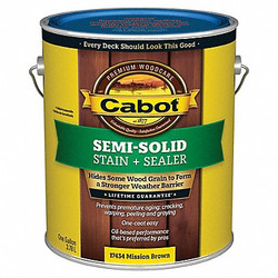 Cabot Stain,Mission Brown,SemiSolid Flat,1gal. 140.0017434.007