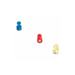 U Brands Magnetic Push Pins, Assorted Colors, 0.75" Diameter, 6/Pack 5169U00-24