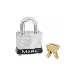 Master Lock Lockout Padlock,KA,Black,1-1/4"H,PK12 3KAS12BLK
