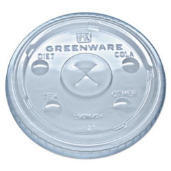 Fabri-Kal® LID,W/X-SLT,FLVR BTN,CLR 000000000009509112