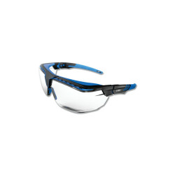Avatar OTG Safety Glasses, Gray, Polycarbonate, Anti-Reflective Lens, Blue/Black