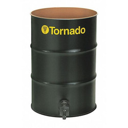 Tornado Vacuum Drum,Open Head,55 gal,Steel,Black 95944