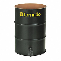 Tornado Vacuum Drum,Open Head,55 gal,Steel,Black 95944