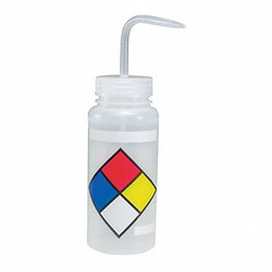 Sp Scienceware Wash Bottle,Std,16 oz,Write-On,Wht,PK4  F11816-0009