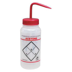 Sp Scienceware Wash Bottle,Std 16 oz,,Acetone,Red,PK6 F11646-0622