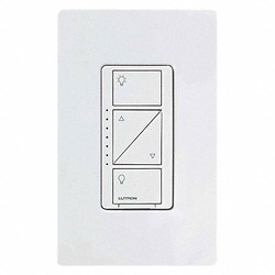 Lutron Lght Dmr,Switch Only,120V AC,Wht PD-6WCL-WH