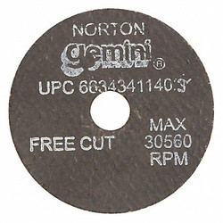 Norton Abrasives CutOff Whl,Gemini,2"x1/8"x3/8",30560rpm 66243411403