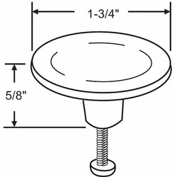 Sim Supply Cabinet Knob,Round Shape,Zinc  8-301SNK