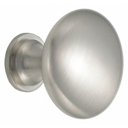 Manufacturer Varies Cabinet Knob, 1 1/4 in Dia, Satin Nickel 45-354SNK