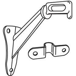 Sim Supply Handrail Bracket,Plated,3-1/2" H  900-9669CH