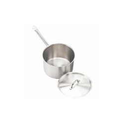 Crestware Sauce Pan w/Cover,5 qt,9 1/4 In.,SS SSPAN5WC