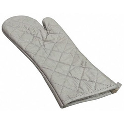 R & R Textile Oven Mitt,Silicone,Silver 01501