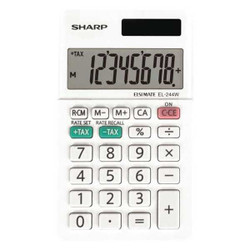 Sharp Pocket Calculator,LCD,8 Display Digits EL-244WB