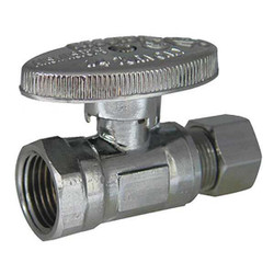 Kissler Water Supply Stop,Brass,1/4-Turn,3/8" AB88-9000