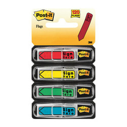 Post-It Sticky Flags,1/2" x 1-3/4",PK4 684-SH