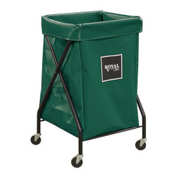 Royal Basket Trucks X-Frame Cart,6 Bu,Green Vinyl G06-EEX-XFA-3ONN