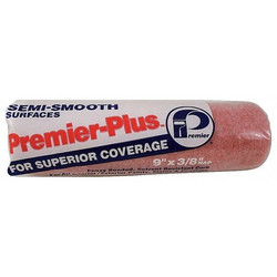 Premier Paint Roller Cover,9"L,3/8"Nap,Polyester 927