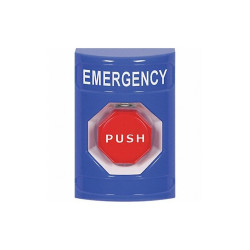 Emergency Push Button,Blue,SPDT Relay