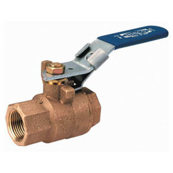 Nibco Manual 2-Way Ball Valve,NPT,Bronze T58570LL 1/2