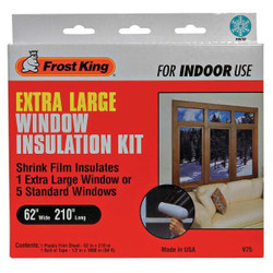 Frost King Window Insulation Kit,5.2 ft L,17.5 ft W V75H