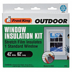 Frost King Window Kit,Outdoor,42 x 62 In V93A