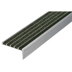 Wooster Products Stair Nosing,Black,60in W,Extruded Alum 132BLA5